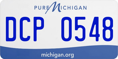 MI license plate DCP0548