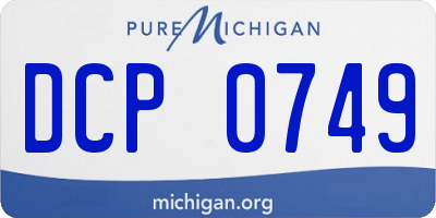 MI license plate DCP0749