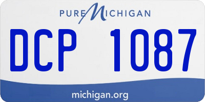MI license plate DCP1087