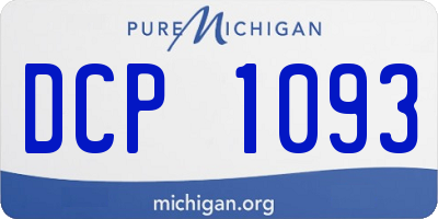 MI license plate DCP1093