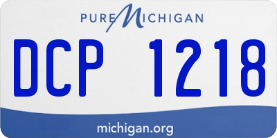 MI license plate DCP1218