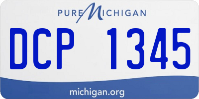 MI license plate DCP1345