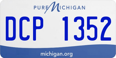 MI license plate DCP1352