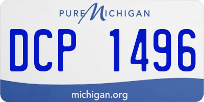 MI license plate DCP1496