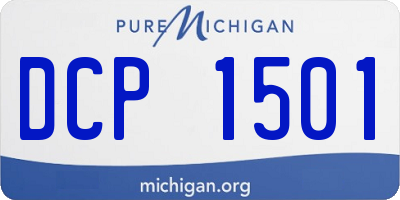 MI license plate DCP1501