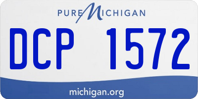 MI license plate DCP1572