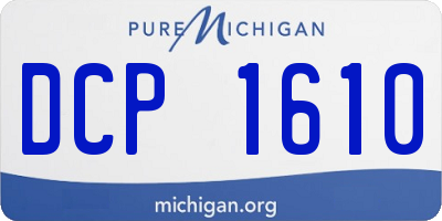 MI license plate DCP1610