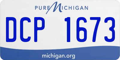 MI license plate DCP1673