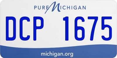 MI license plate DCP1675