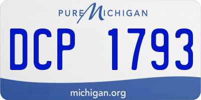 MI license plate DCP1793