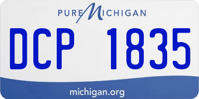 MI license plate DCP1835