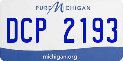MI license plate DCP2193