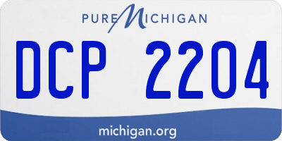 MI license plate DCP2204
