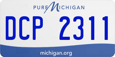 MI license plate DCP2311