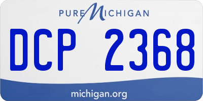 MI license plate DCP2368