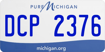 MI license plate DCP2376