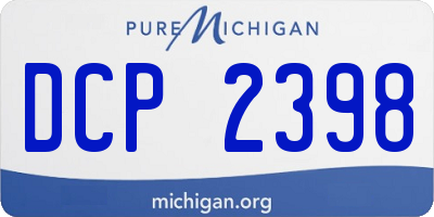 MI license plate DCP2398