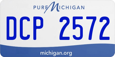 MI license plate DCP2572