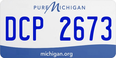 MI license plate DCP2673