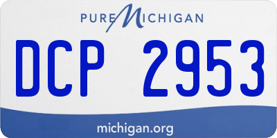 MI license plate DCP2953