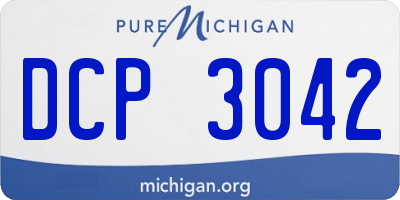 MI license plate DCP3042