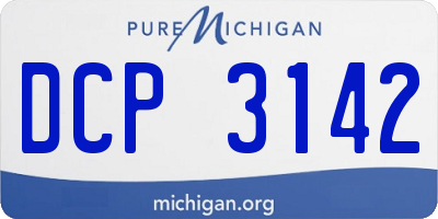 MI license plate DCP3142