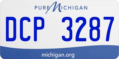 MI license plate DCP3287