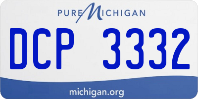 MI license plate DCP3332