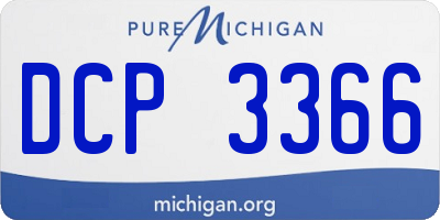 MI license plate DCP3366