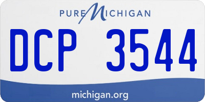 MI license plate DCP3544