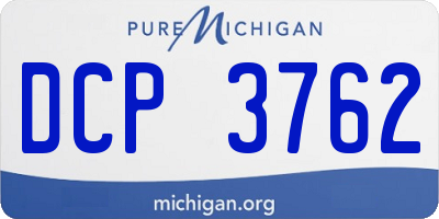 MI license plate DCP3762