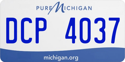 MI license plate DCP4037