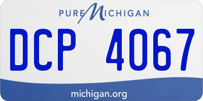 MI license plate DCP4067