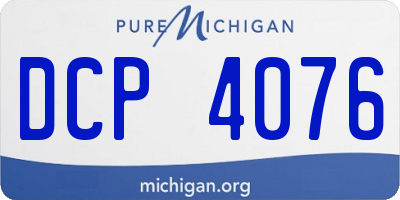 MI license plate DCP4076