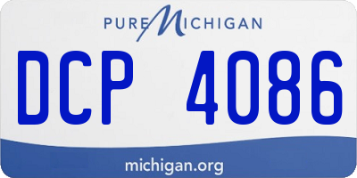MI license plate DCP4086