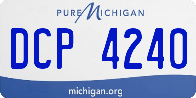 MI license plate DCP4240