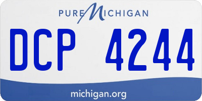 MI license plate DCP4244