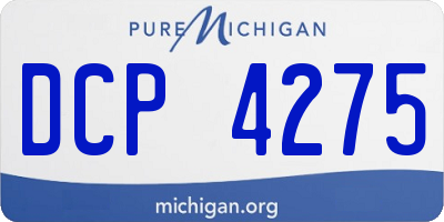 MI license plate DCP4275