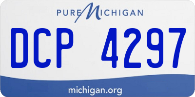 MI license plate DCP4297