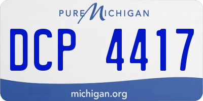 MI license plate DCP4417