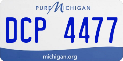 MI license plate DCP4477
