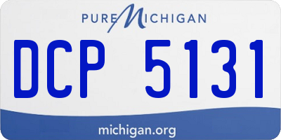 MI license plate DCP5131