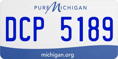 MI license plate DCP5189