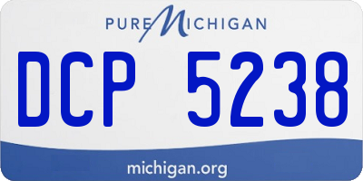 MI license plate DCP5238