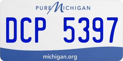 MI license plate DCP5397