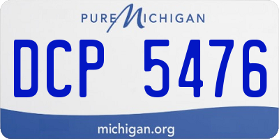 MI license plate DCP5476