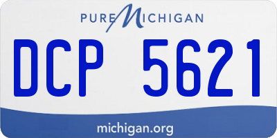 MI license plate DCP5621