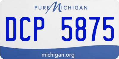 MI license plate DCP5875