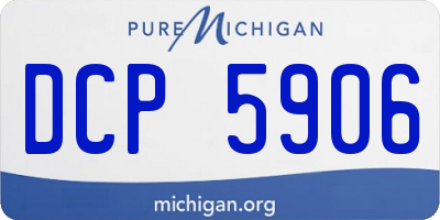 MI license plate DCP5906