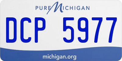 MI license plate DCP5977
